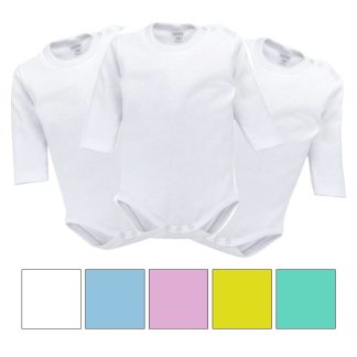 Pack 3 bodys colores pasteles sin estampado