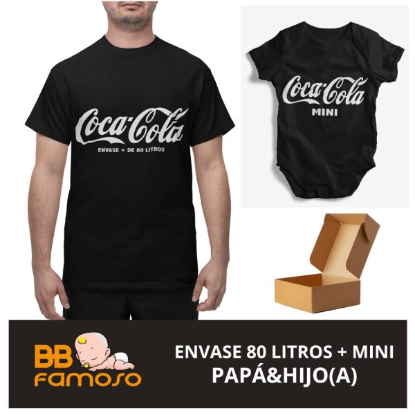 Polera papá coca cola + body coca mini