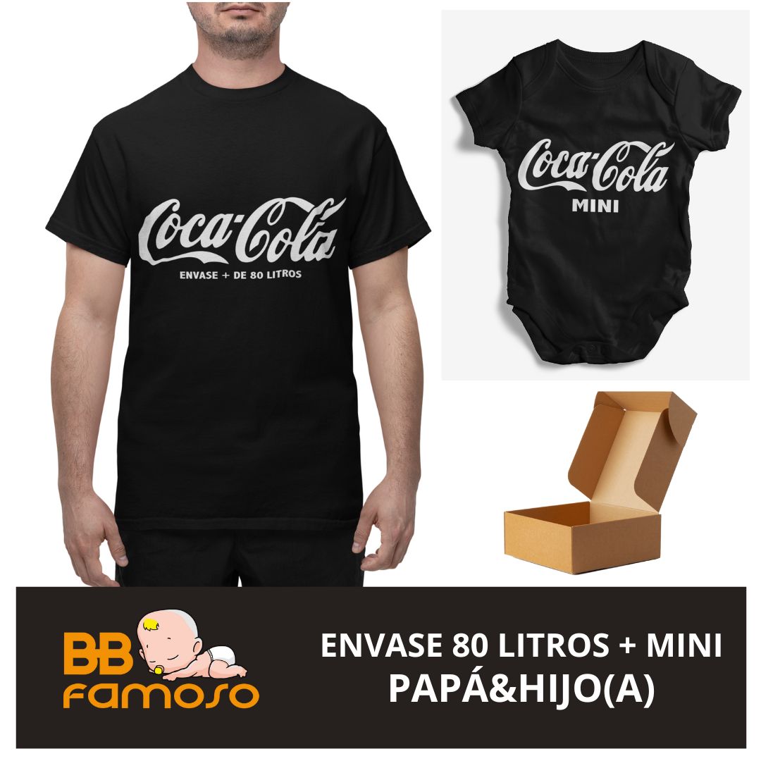 Polera papá coca cola + body coca mini