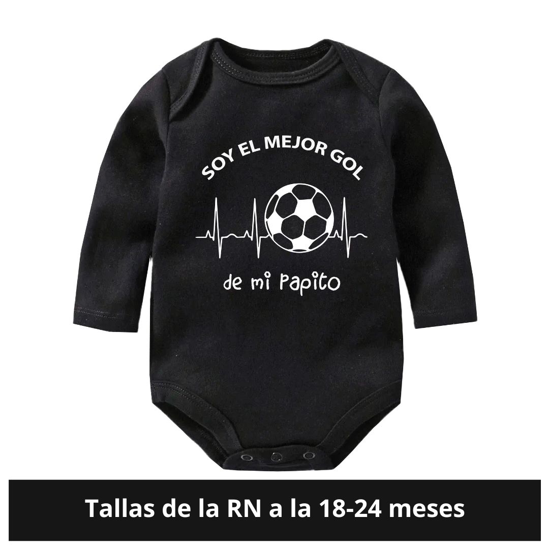 Soy el mejor gol de mi papito, niña o niño color negro
