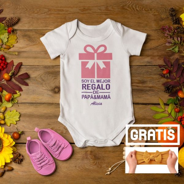 Soy el mejor regalo de mama y papa rosado (regalo cinto)