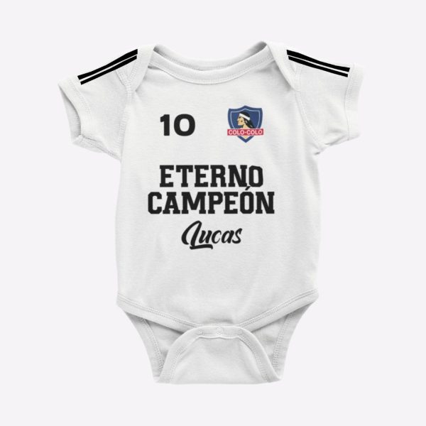 Body colo colo eterno campeón blanco (personalizable)