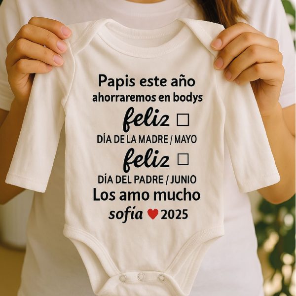 Body  duplex para celebrar mamá y papá, dia de la madre