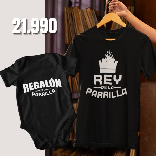 POLERA Rey de la parrilla mas Regalon de la parrilla