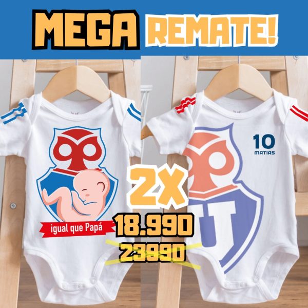 dupla pack u de chile , 2 bodys