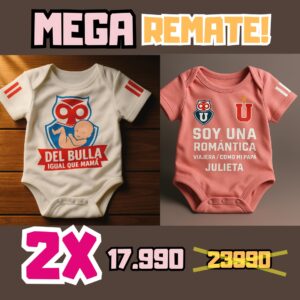 dupla u de chile niña, dos bodys