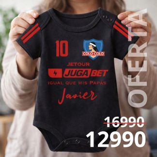 Body colo colo jugabet negro con rojo