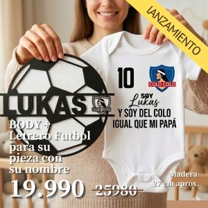 Adorno para puerta personalizado mas body colo colo PROMOCION!!