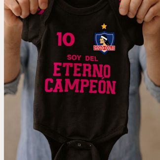 Soy del eterno campeón body negro niña/niño