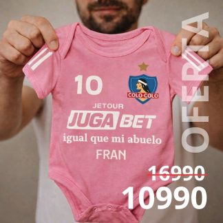 Soy de colo colo igual que mi ABUELO, manga larga o corta, rosado