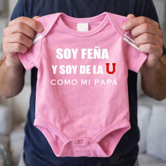 Soy de la U como mi papá, ROSADO Nombre personalizado OFERTA!!!!