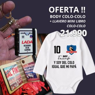 Promo Pack body colo colo mas llavero mini libro portadas historicas
