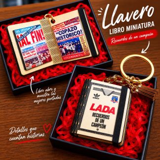 llavero mini libro portadas historicas colo colo