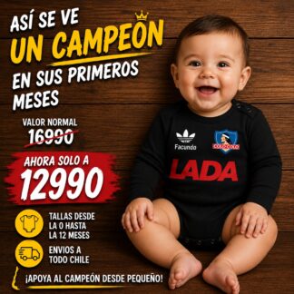 colo colo lada, body negro personalizado