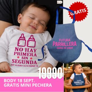 BODY no hay primera sin segunda más mini pechera niña