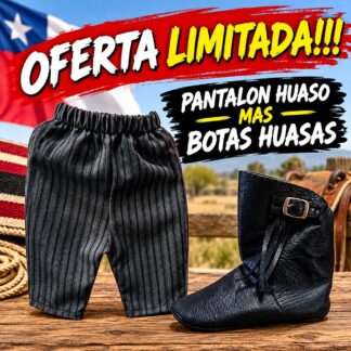 Pantalón de huaso de bebé mas botas huasas